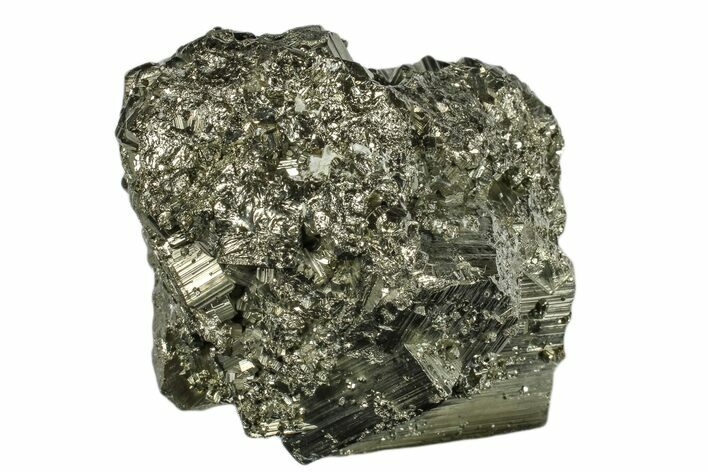 Shiny, Cubic Pyrite Crystal Cluster - Peru #173264
